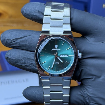 Reloj Poedagar 930 dial verde, detalle de la esfera